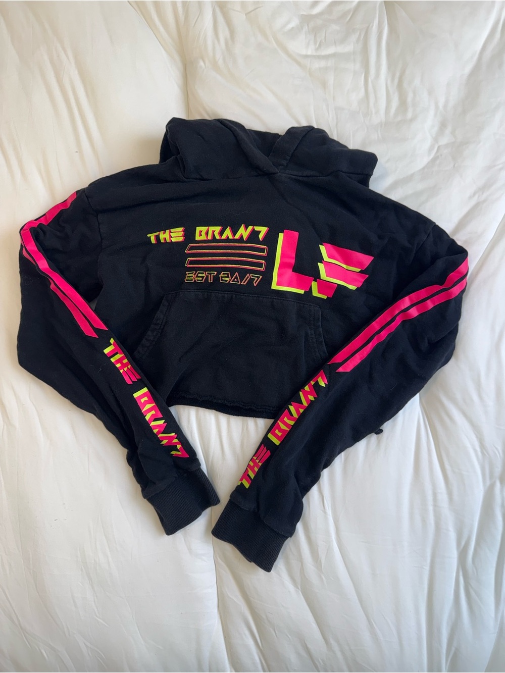 LF Stores Cropped Neon Sweatshirt